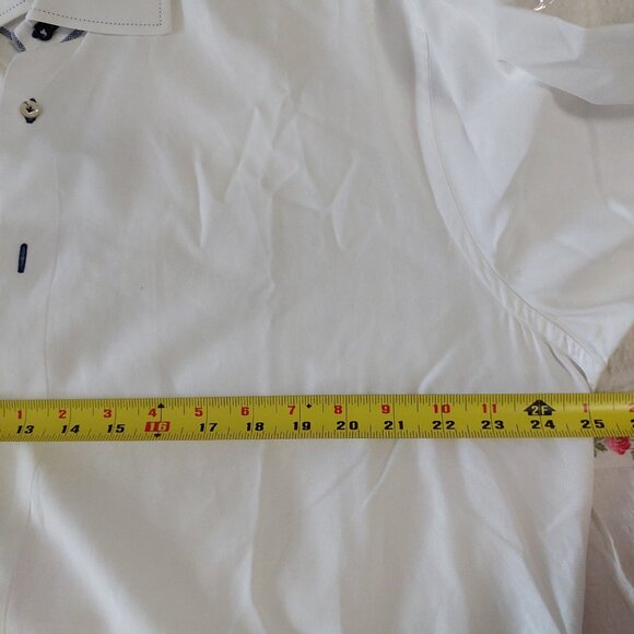 Pal Zileri Men's Button-down Dress Shirt 18 1/2 46 White 100% Cotton Italy - Picture 10 of 12